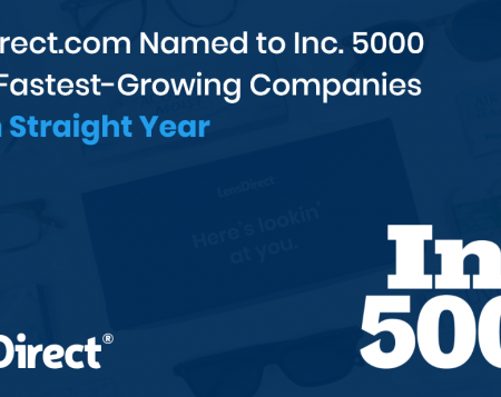 LensDirect.com Named to Inc. 5000 List of Fastest-Growing Companies for 4th Straight Year
