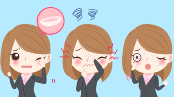 woman contact lens discomfort