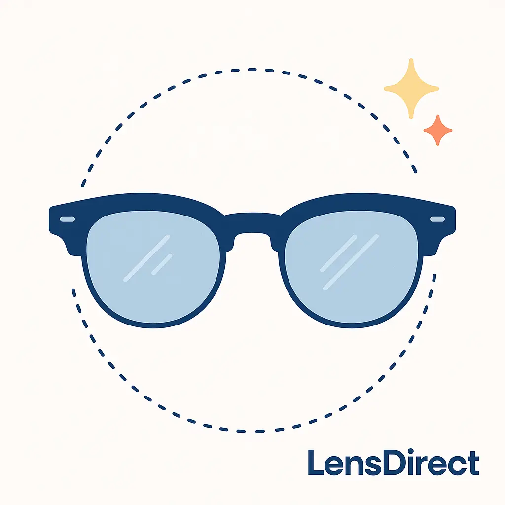 Variety of lens colors including grey, brown and gradient options displayed on minimalistic sunglasses to showcase customization.