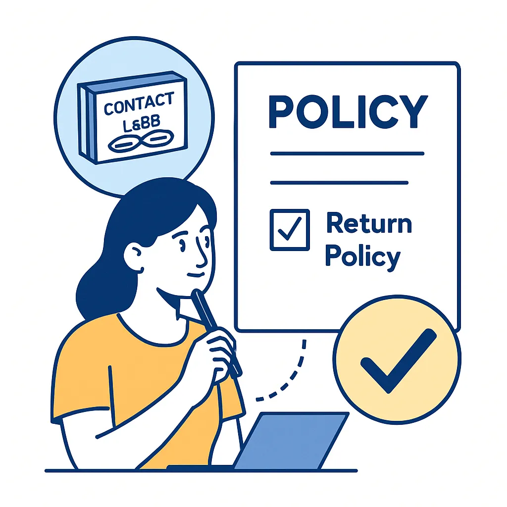 Two contact lens boxes with shield and warning symbols connected by dotted lines to highlight authentic versus counterfeit products.
