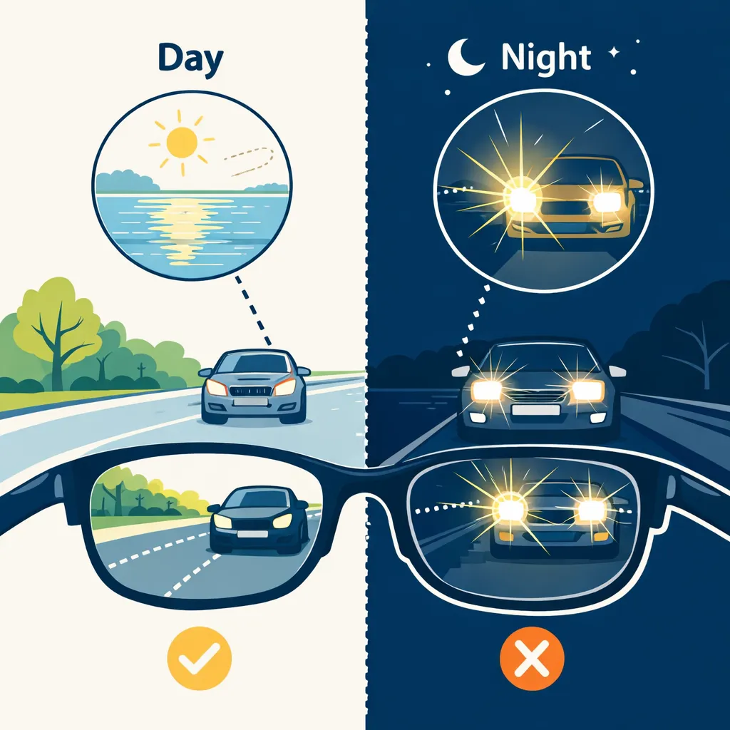 Central question mark surrounded by icons for astigmatism, cataracts, dry eye, corneal issues, and scratches.
