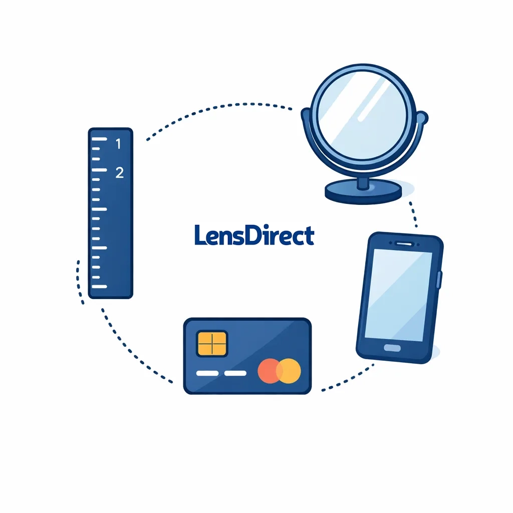 Infographic of setup essentials including a ruler, light source, level head icon and repetition symbol linked by dotted lines.