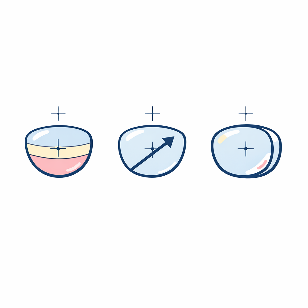 Icons depict progressive, prism, and strong prescription lenses to show why precision placement matters.