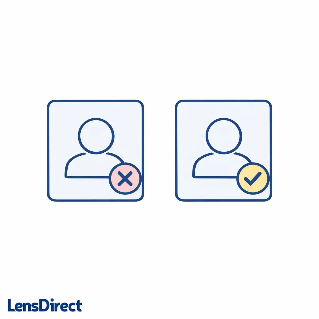 Two profile cards showing a mismatch versus match using a cross and check icon.