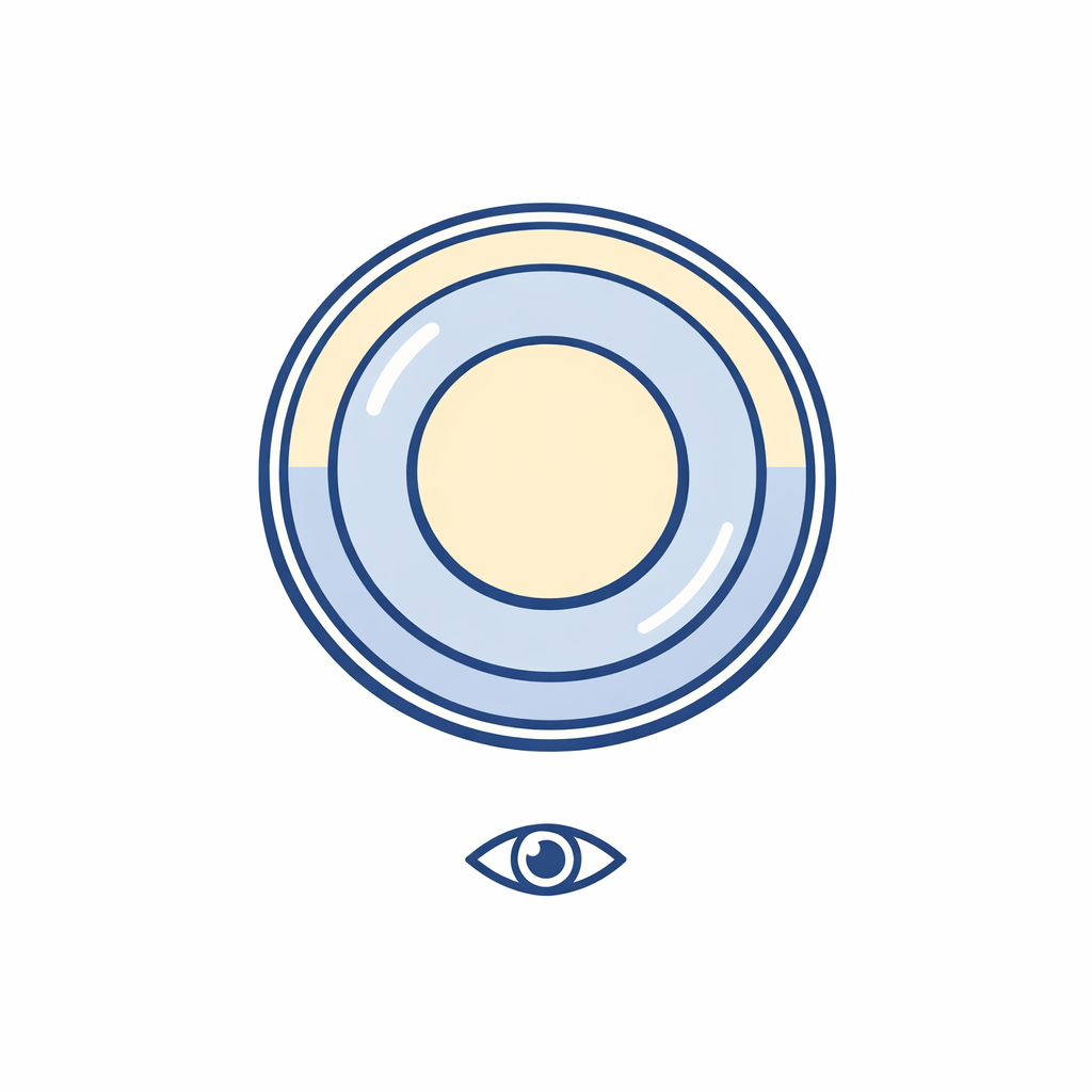Concentric ring lens diagram illustrating near and far zones without text, using subtle color bands.