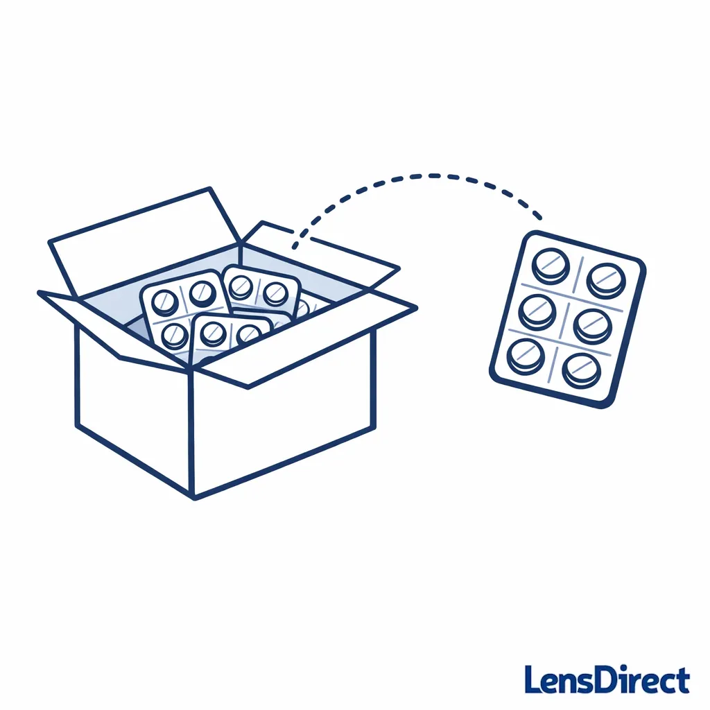 An open carton reveals sealed blisters inside to show the timer does not start at the box.
