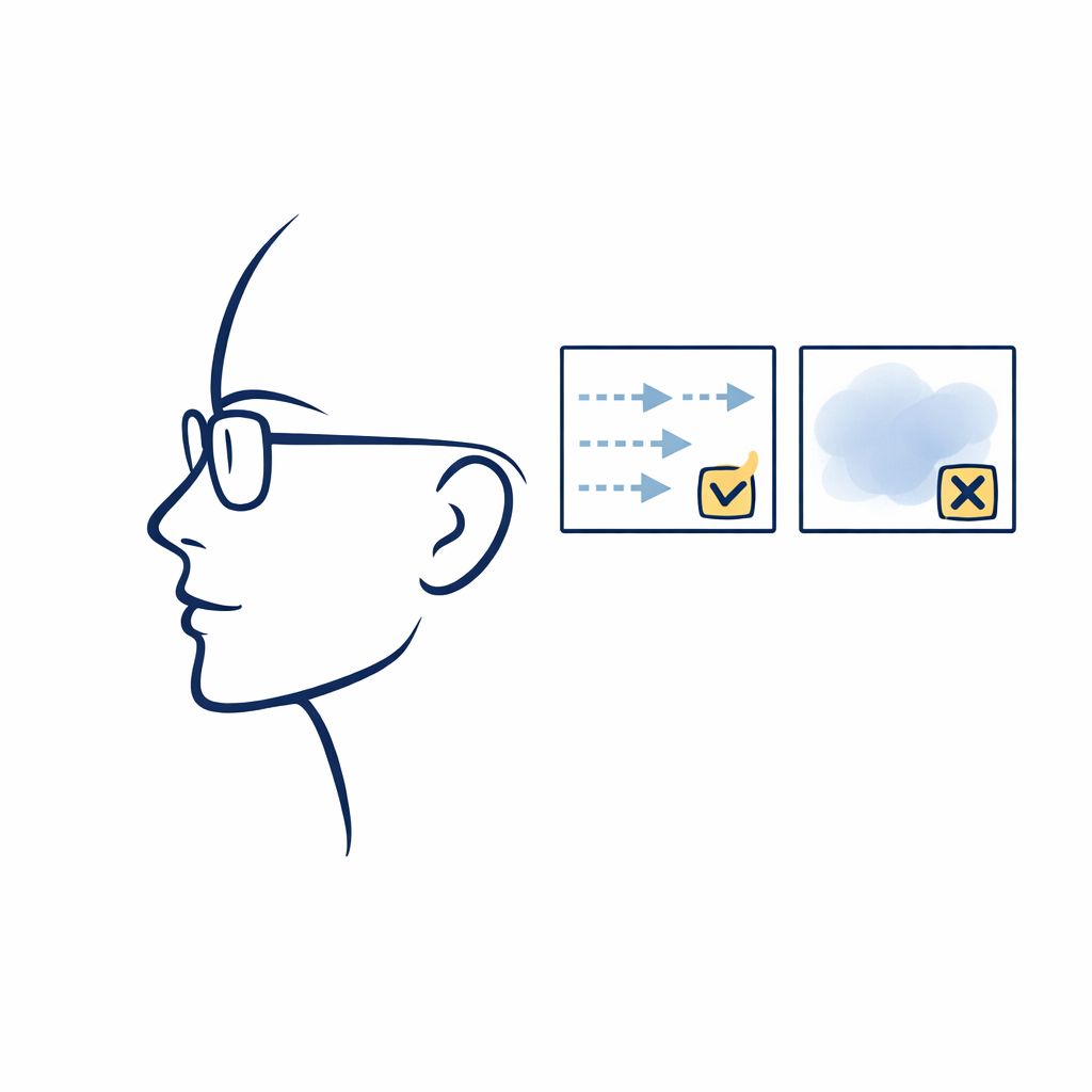 Diagram showing eyewear near the face with airflow arrows reducing fog versus stagnant air causing fog.