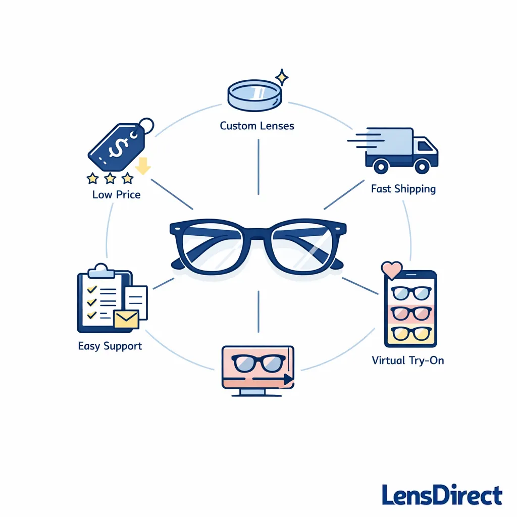 A hub-and-spoke graphic maps different shopper goals like lowest price, fast shipping, and better customization.