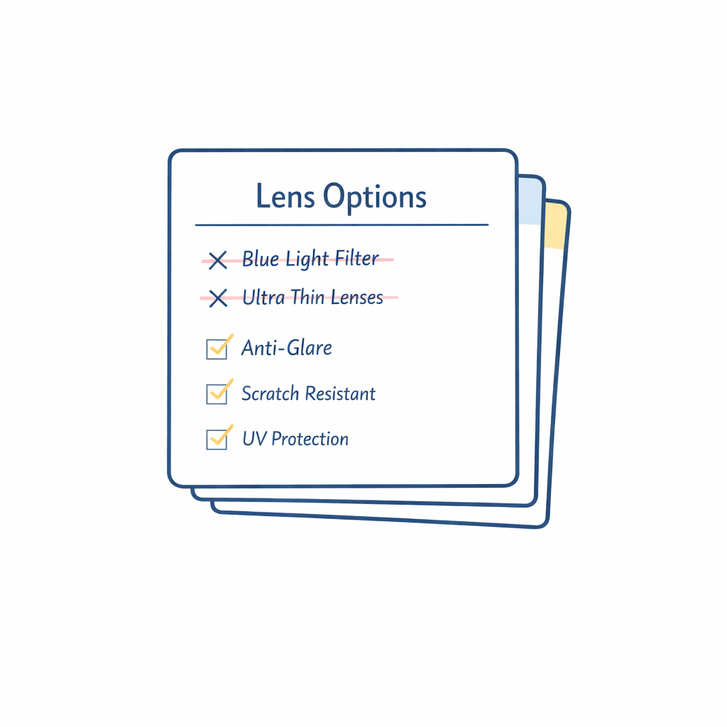 A pared-down upgrade menu shows smart skips versus worthwhile features for budget-conscious shoppers.
