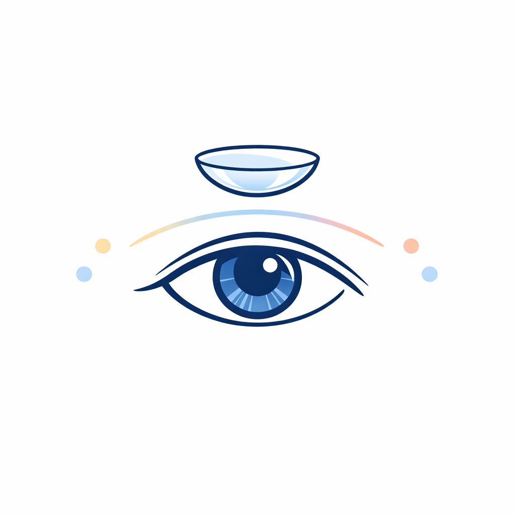 A balanced eye and contact lens graphic illustrates fit, comfort, and tear-film harmony.