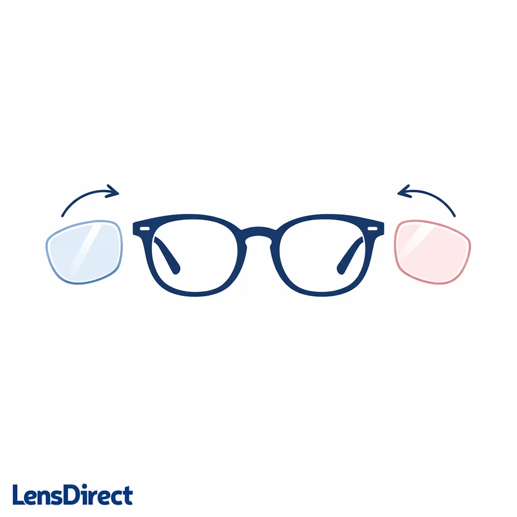 Existing frames and fresh lenses are shown swapping together in a simple upgrade illustration.
